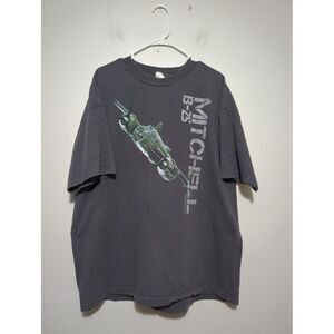 LaBusch Skywear Inc‎ Mens Shirt Gray Tshirt Graphic B-25 Bomber Size 2XL